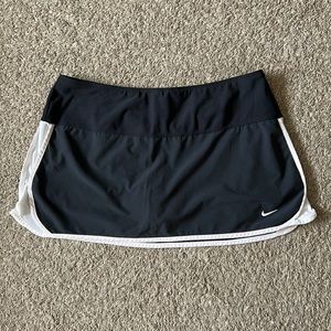 black and white nike workout skirt